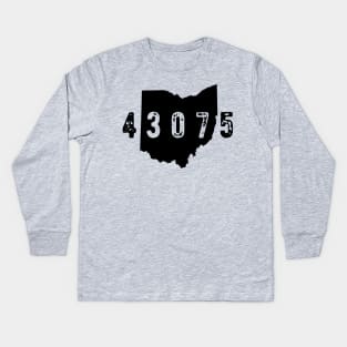 43075 Zip Code Sunbury Ohio Kids Long Sleeve T-Shirt